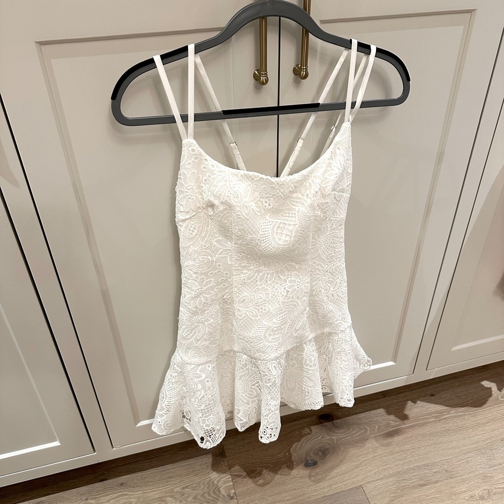 Azazie white Lace Dress - Picture 2 of 11